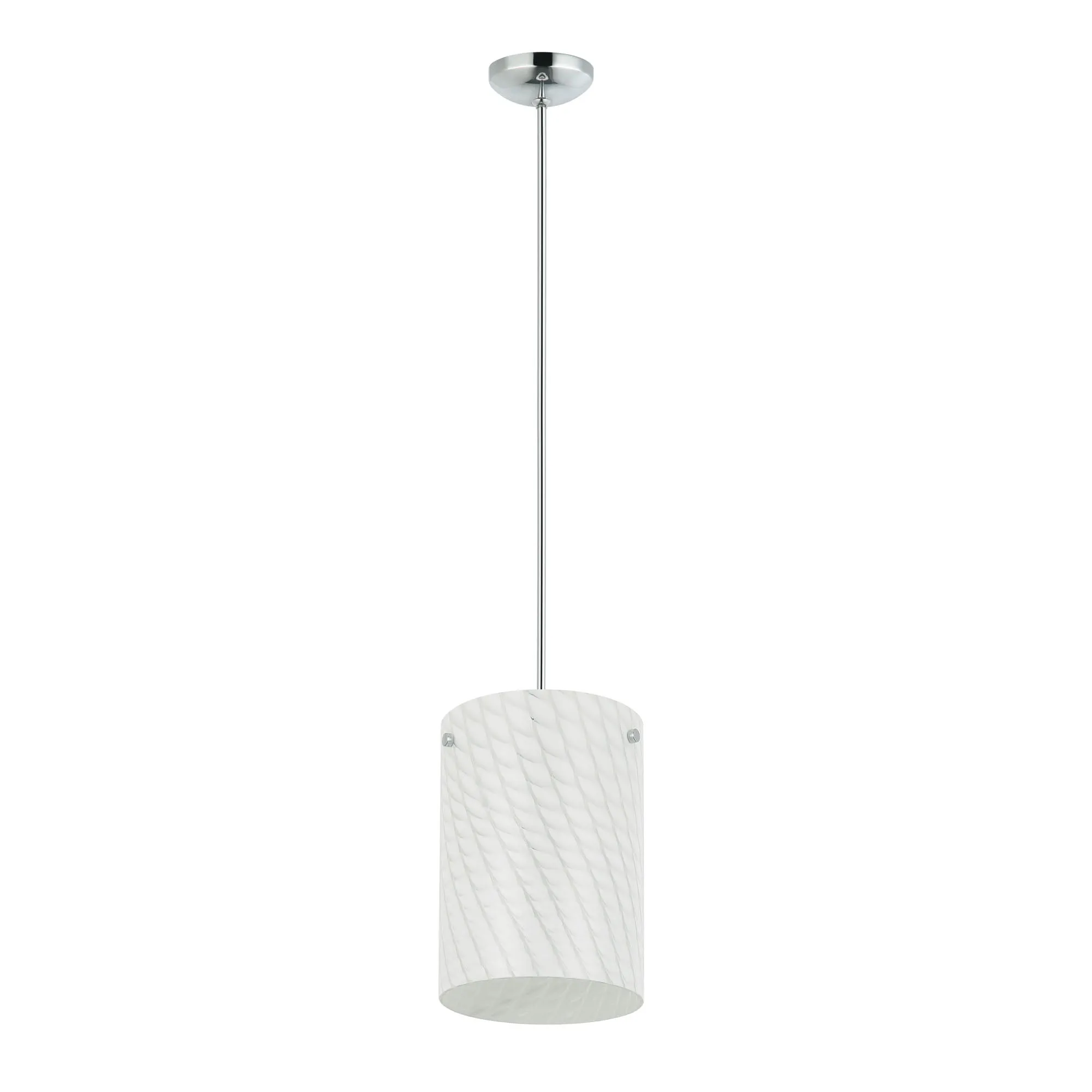 Swirled AC1692 1-Light Pendant Light - Chrome