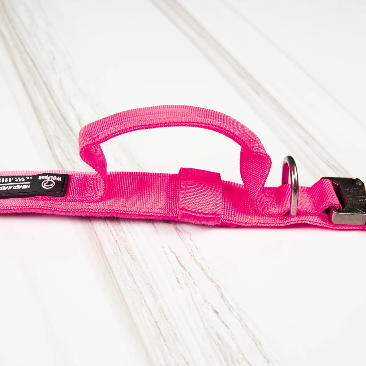 Tactical Nylon Dog Collar Neon Pink