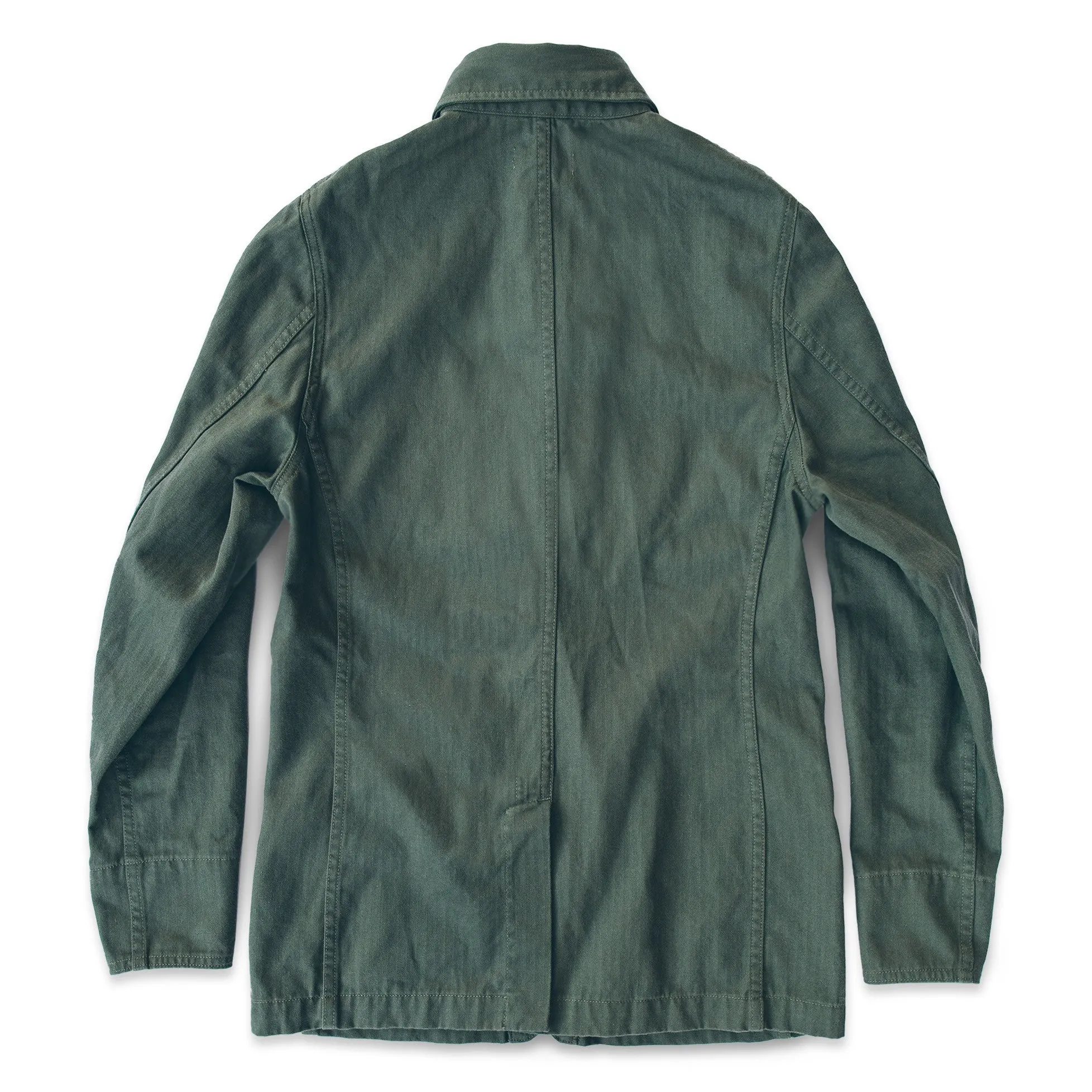 The Agnes Jacket in Olive Herringbone