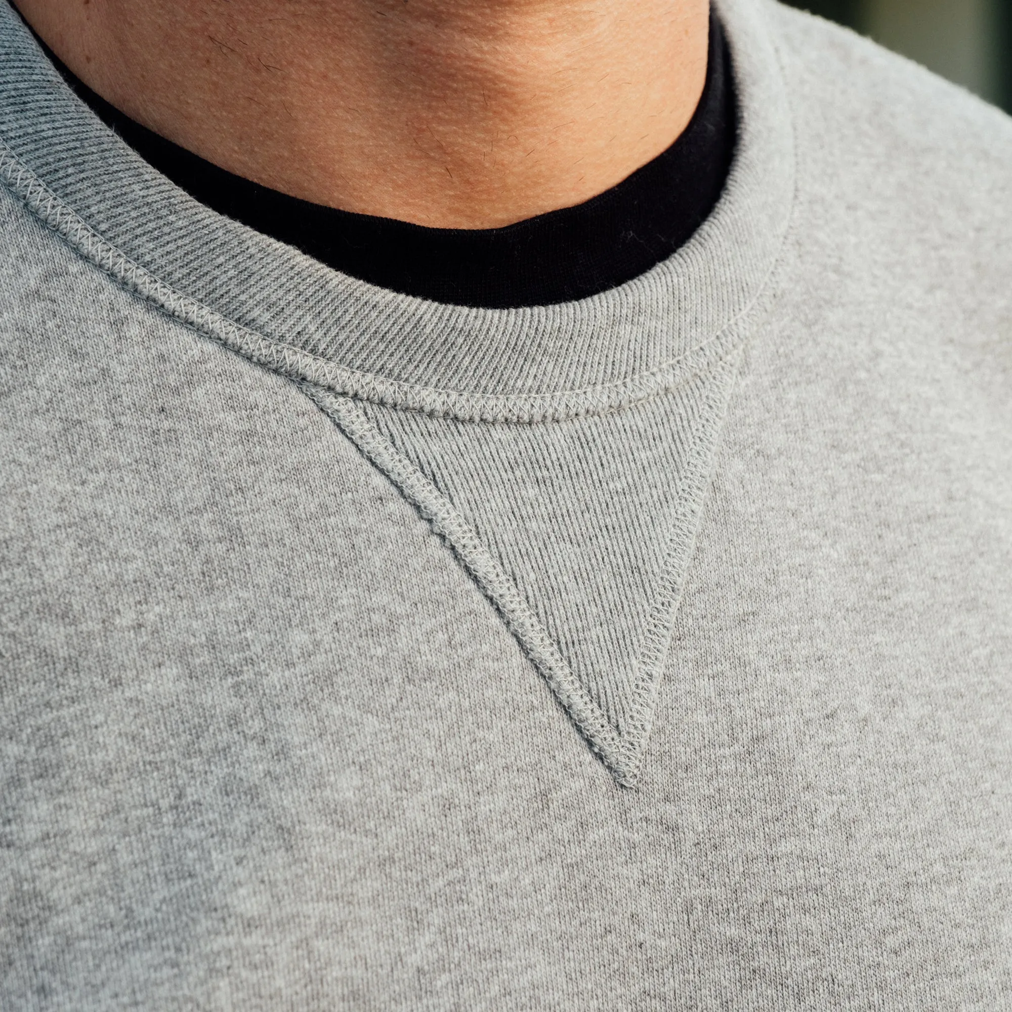 The Flat Head Crew Neck Sweatshirt Brushed Lining Gray