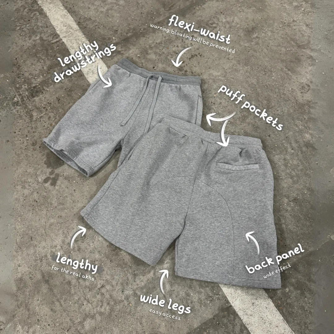 the lengthy shorts - grey