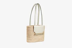 The Strathberry Basket (Small) - Raffia/Leather Vanilla