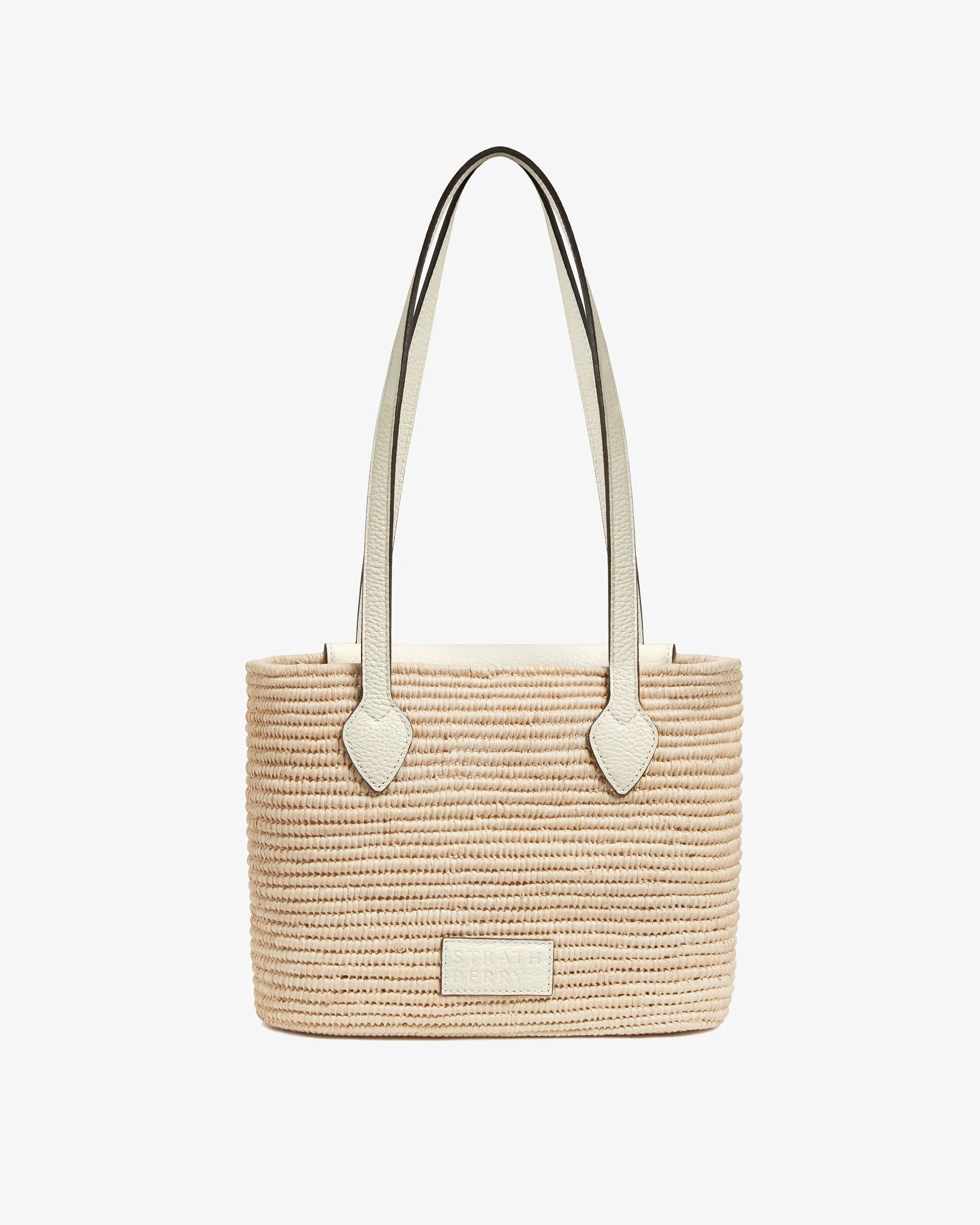 The Strathberry Basket (Small) - Raffia/Leather Vanilla