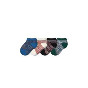 Toddler Lightweight Mosaic Ankle Sock 4-Pack