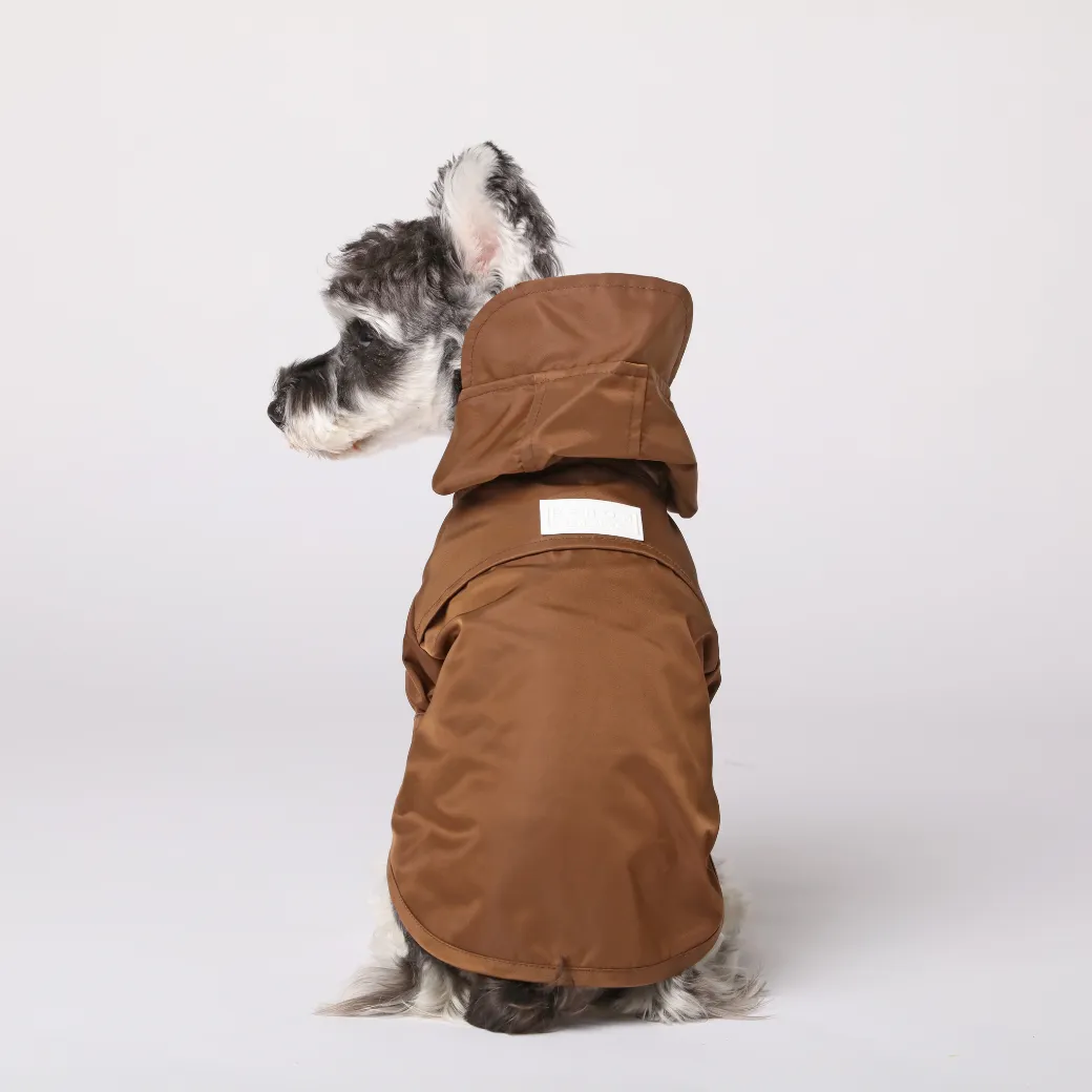 Tribeca adjustable velcro raincoat -  Choco