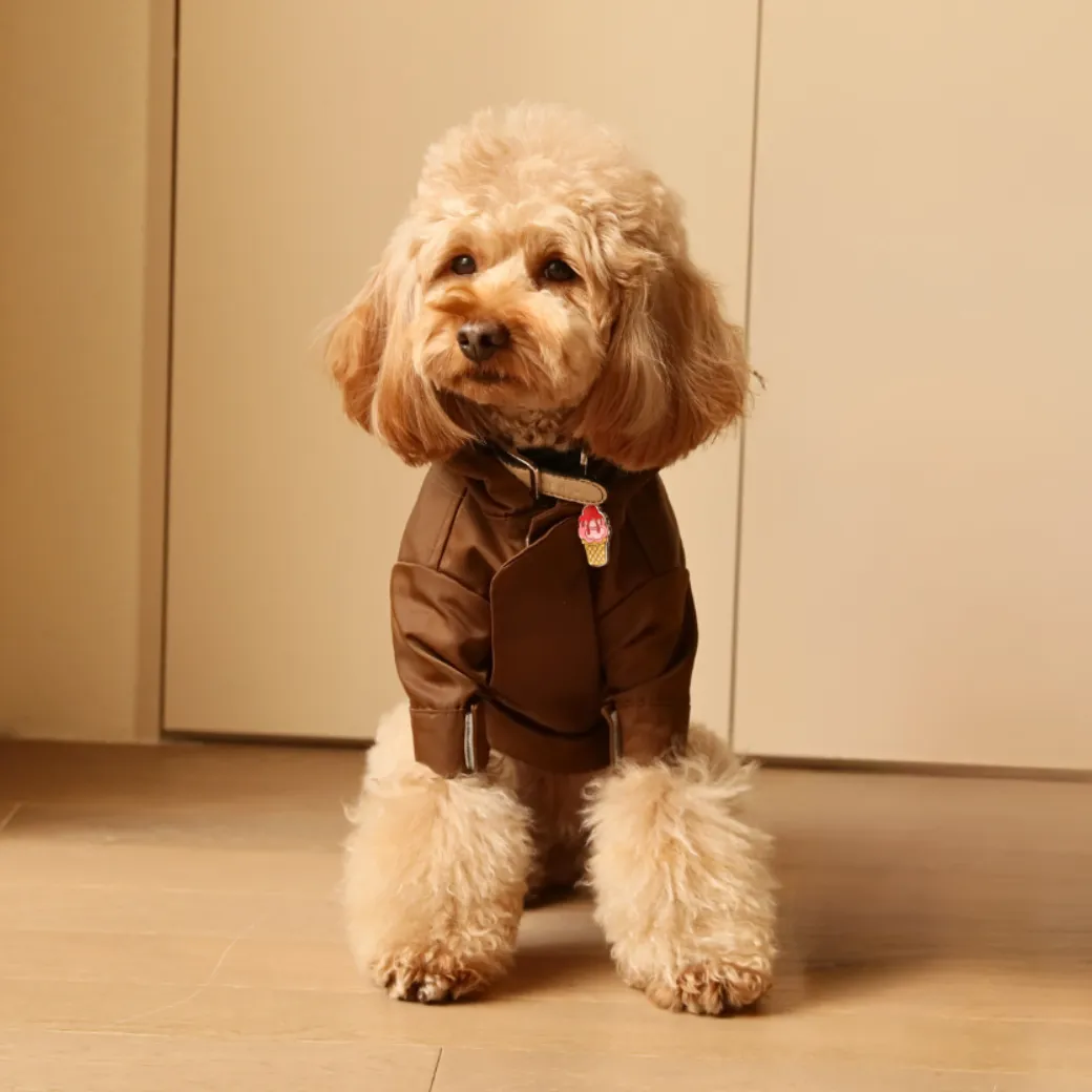 Tribeca adjustable velcro raincoat -  Choco