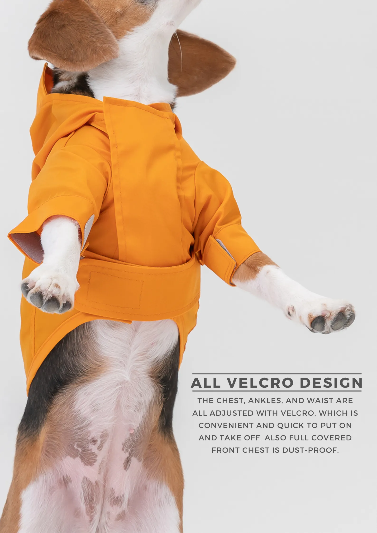 Tribeca adjustable velcro raincoat -  Choco