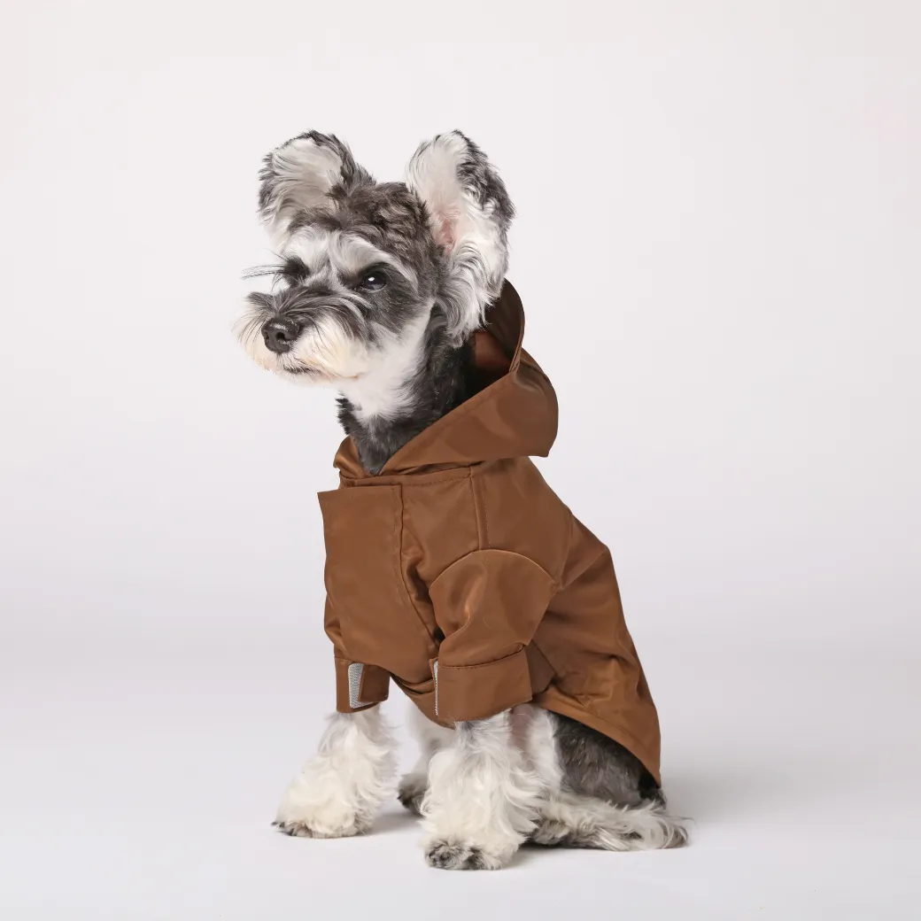 Tribeca adjustable velcro raincoat -  Choco