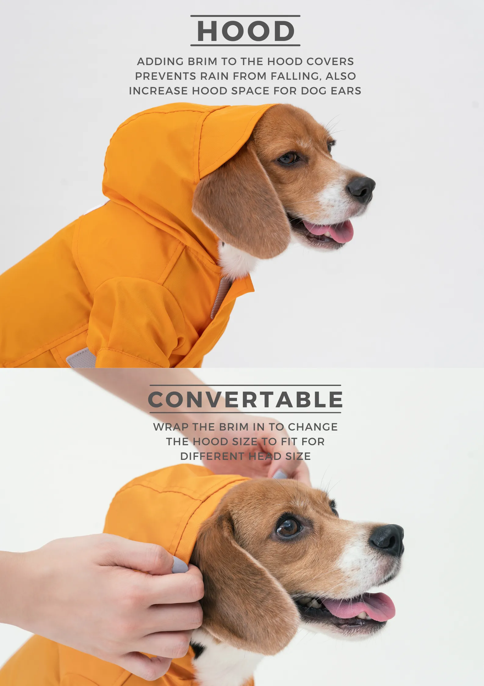 Tribeca adjustable velcro raincoat -  Choco