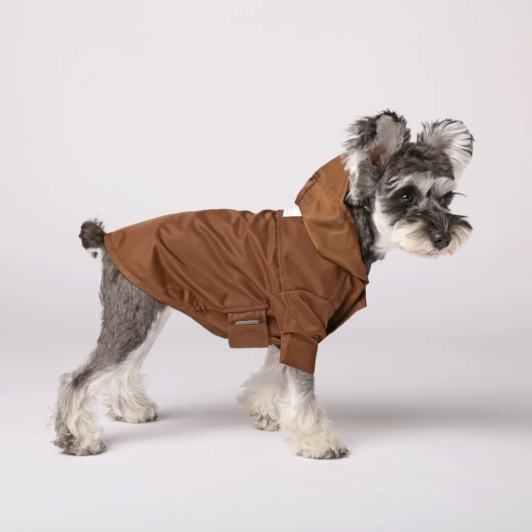 Tribeca adjustable velcro raincoat -  Choco