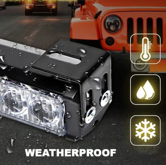 VMAXElite™ 35" Traffic Advisor: Amber/White Emergency Strobe Light Bar, Hazard Warning