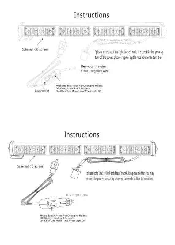 VMAXElite™ 35" Traffic Advisor: Amber/White Emergency Strobe Light Bar, Hazard Warning