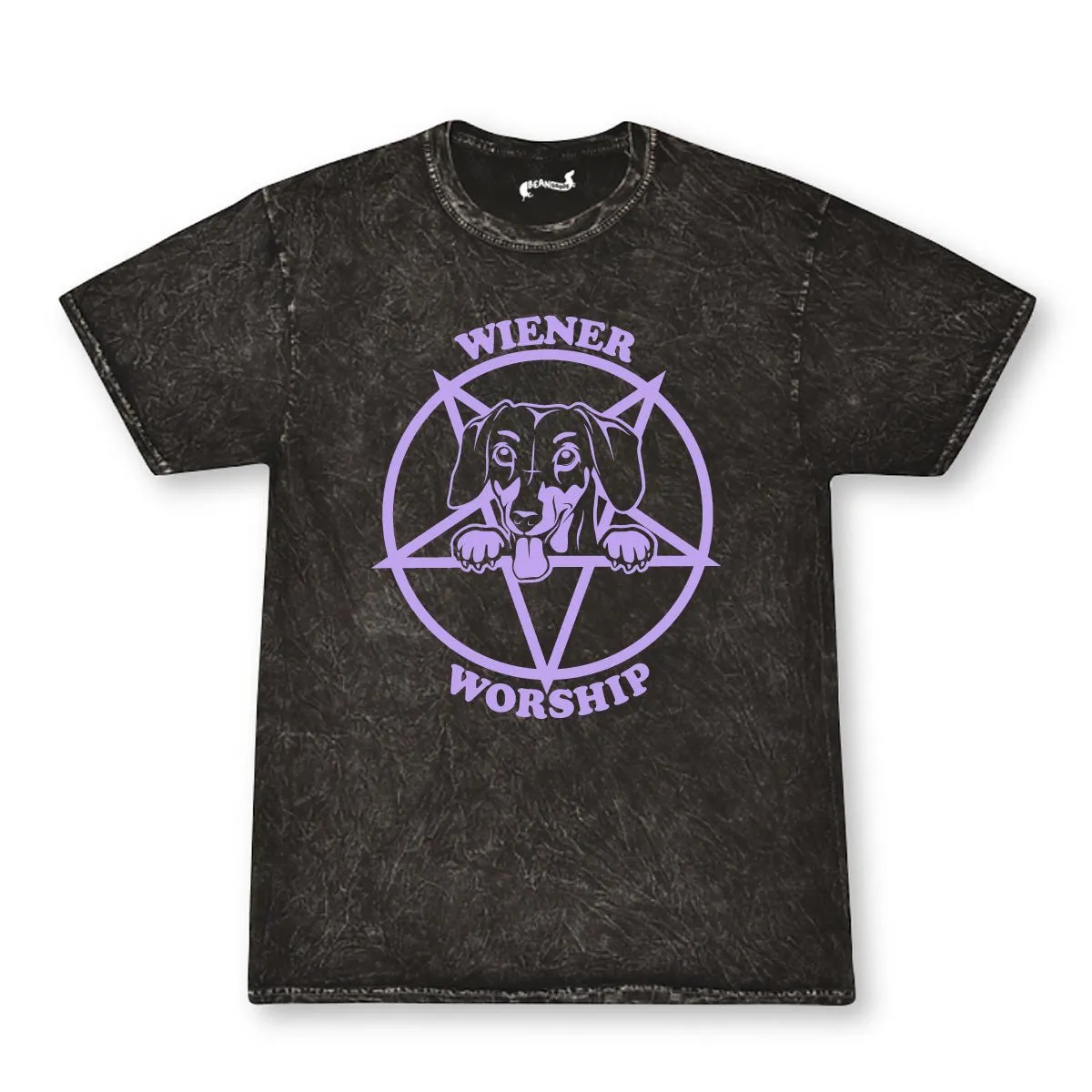 wiener worship unisex tee | black mineral wash