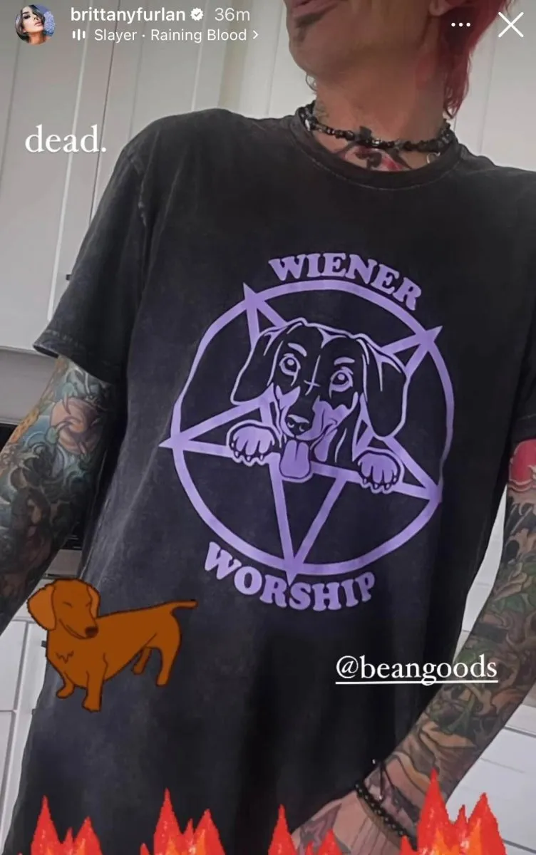 wiener worship unisex tee | black mineral wash