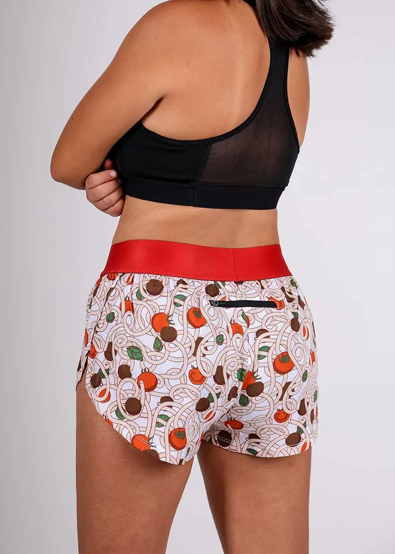 Women's Pasta Night 1.5" Split Shorts