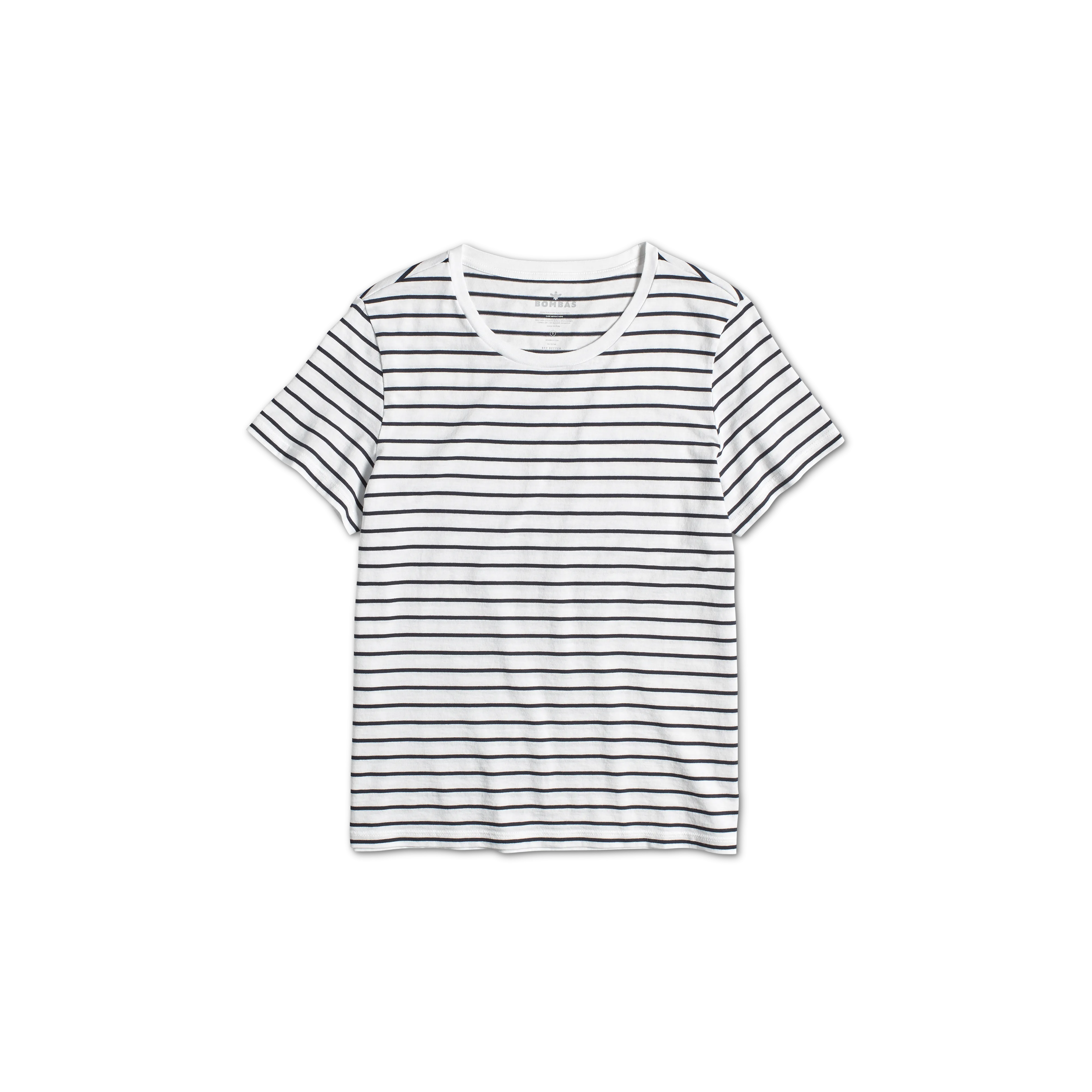 Women's Pima Cotton Nautical Stripe Crew Neck T-Shirt