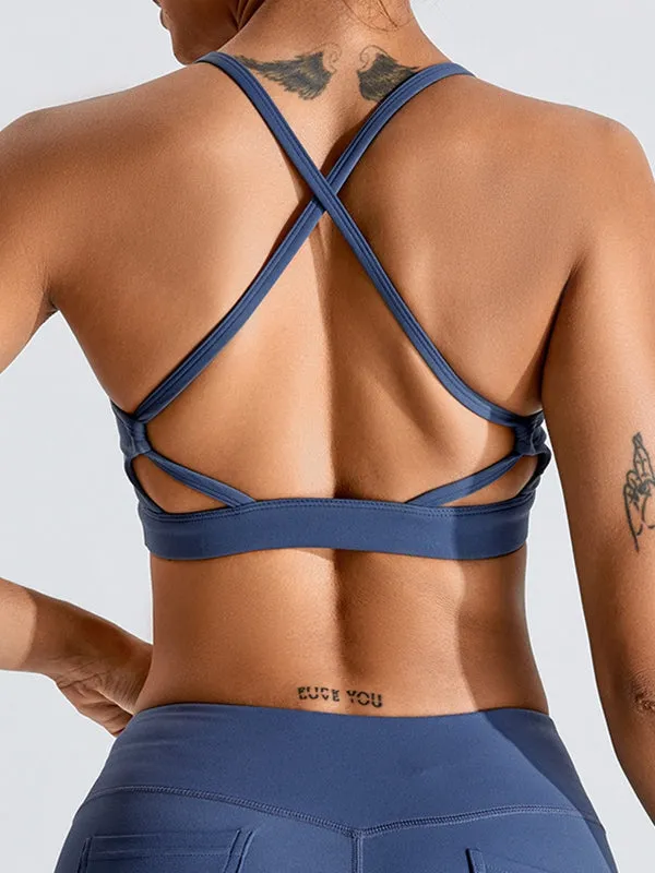 ZASUWA Female Cross Back V Collar Sports Bras